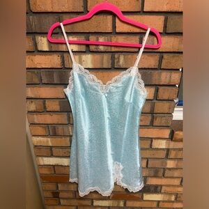 Victoria's Secret Blue and White Lace Slip